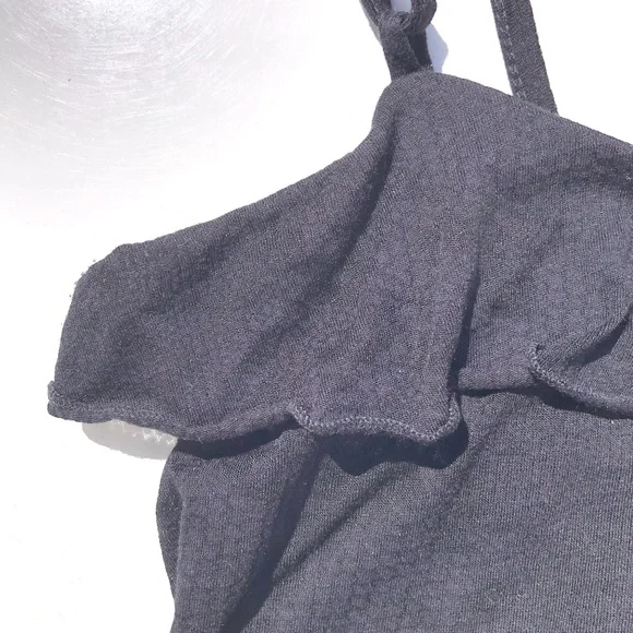 Silence + Noise Tank Top Women Small Spaghetti Strap Sleeveless Black Lace Print - Picture 2 of 11